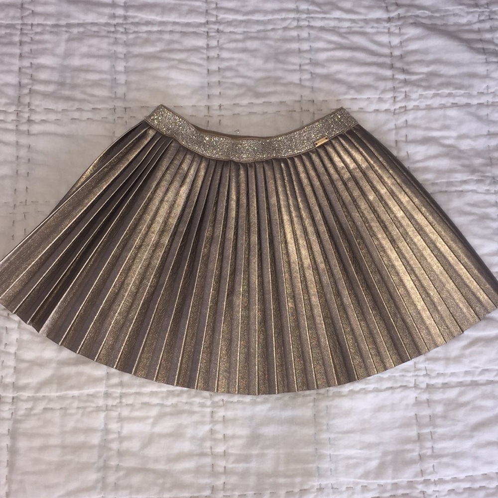 Mayoral Girl Fabulous Gold Pleated Skirt